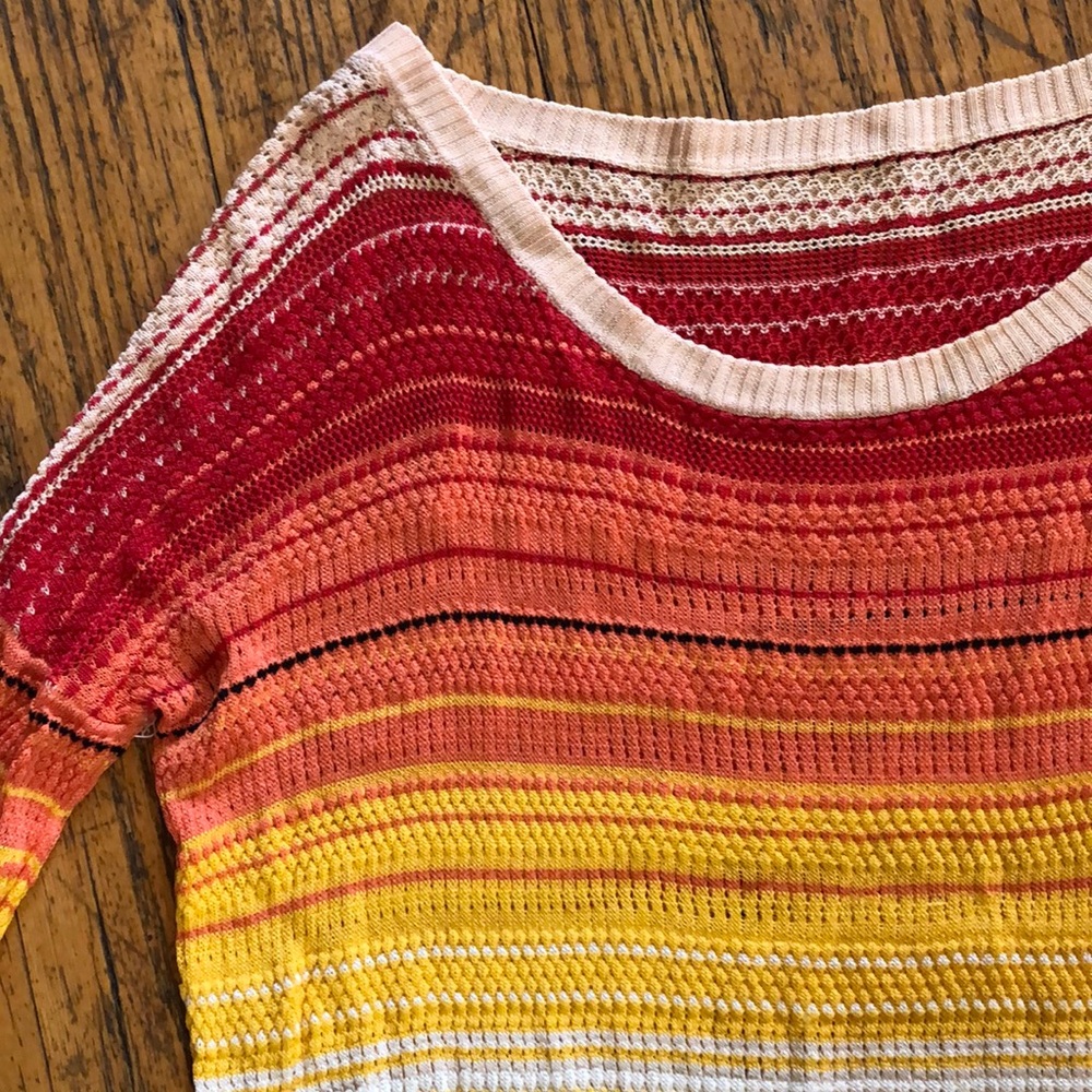 Colorful Striped Knit Top